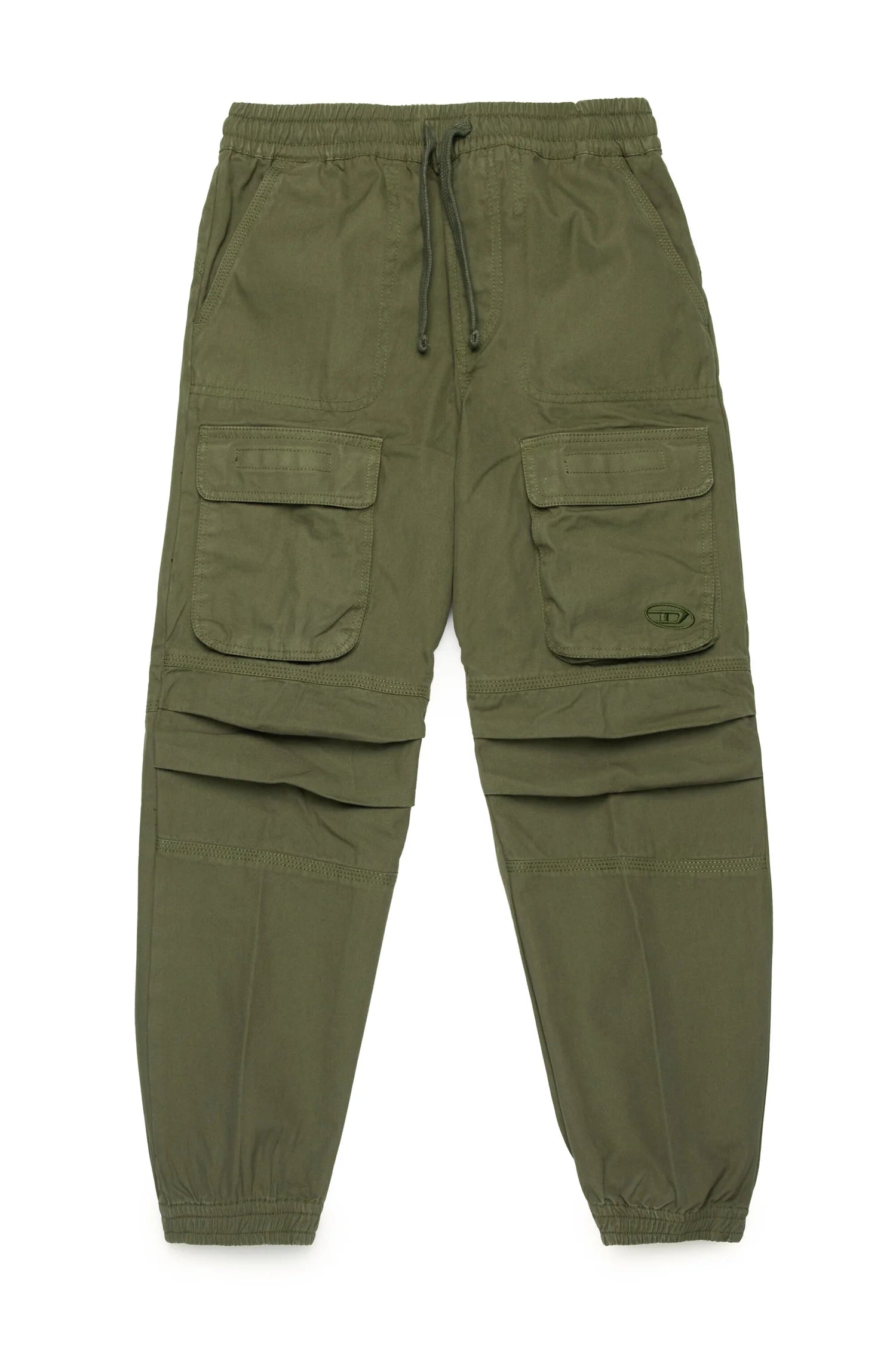 Pantaloni Cargo Gabardina | Logo Oval D - 100% Cotone DIESEL l'aquilone