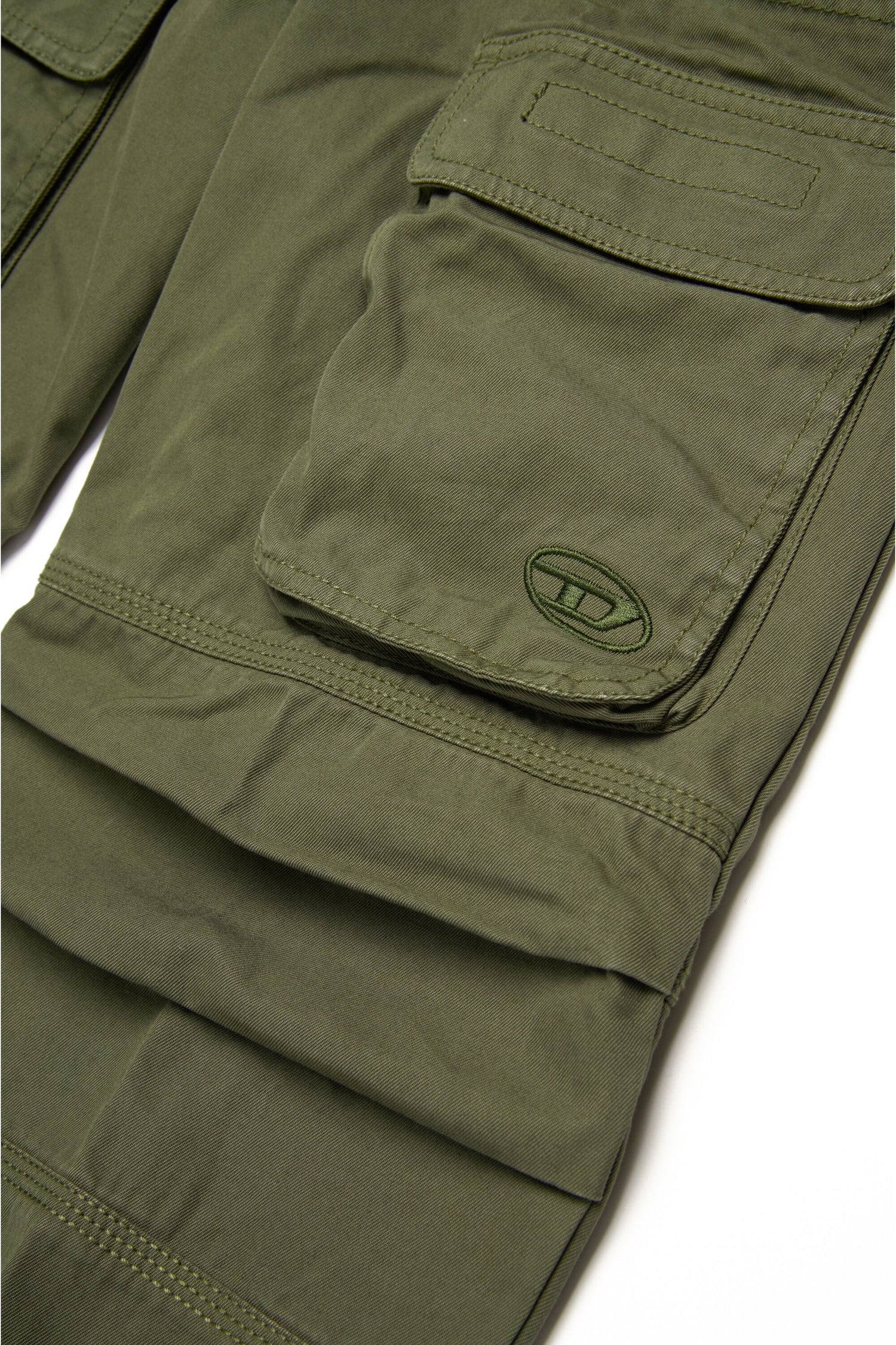 Pantaloni Cargo Gabardina | Logo Oval D - 100% Cotone DIESEL l'aquilone